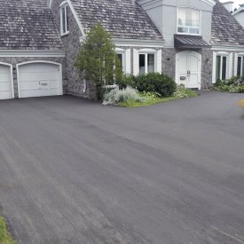 Full Asphalt Driveway With Roundabout