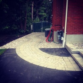 Interlock Path and Asphalt Driveway