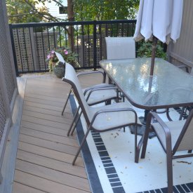 Composite Deck with Privacy Screen