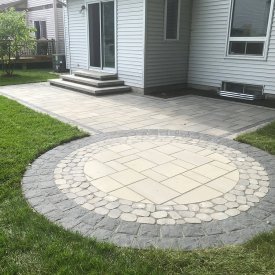 Circular Interlock Patio Design and Resodding